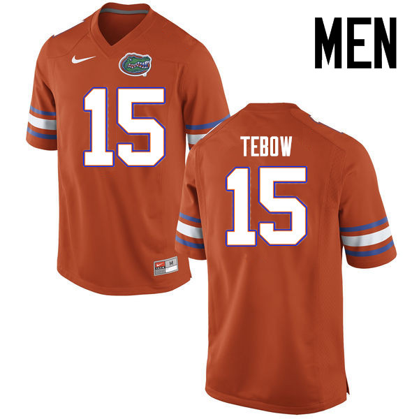 Men Florida Gators #15 Tim Tebow College Football Jerseys Sale-Orange